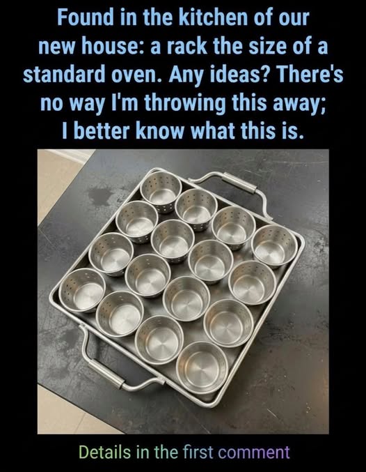 Discovered in the kitchen of our newly purchased home: an unusual rack