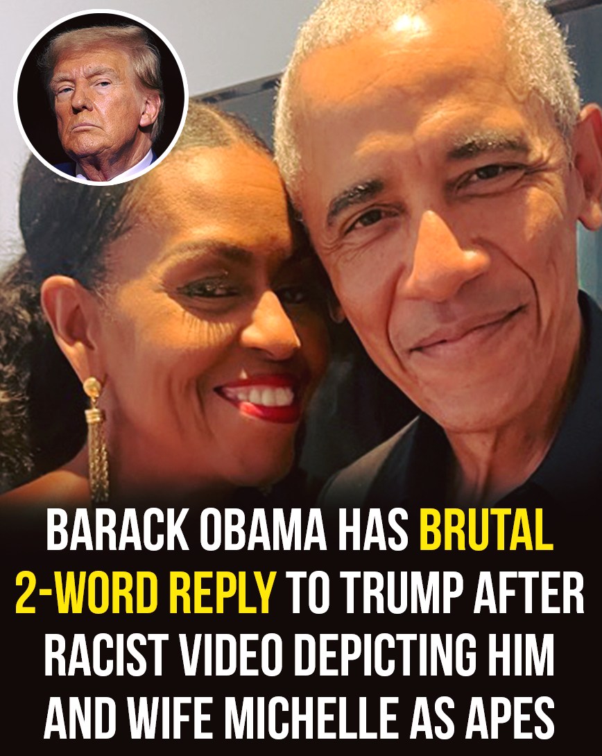Barack Obama’s brutal reply to Trump after racist video depicting him and Michelle as apes